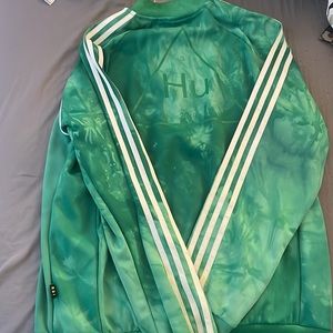 Large Adidas x Pharell Williams Tracksuit Jacket Green x White